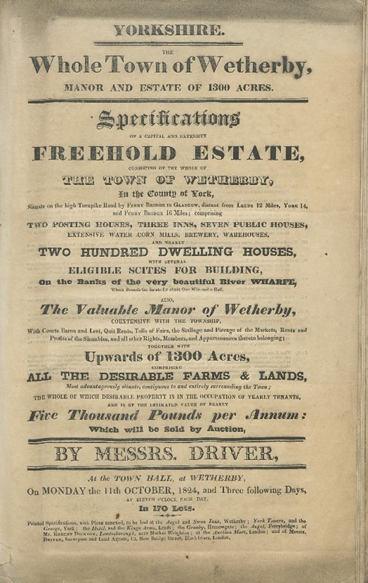 A sales ad for Wetherby