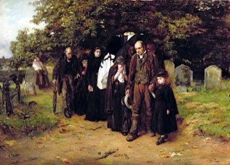 Frank Holl’s painting I am the Resurrection and Life (Village Funeral).