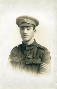 A photograph of George Sanders of the Leeds Rifles