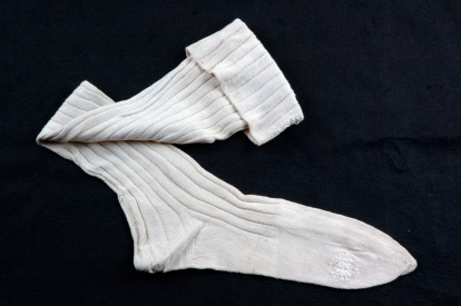 White cotton stocking