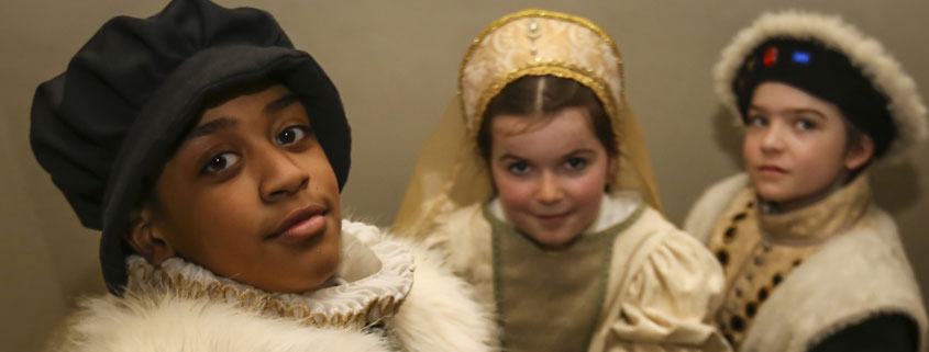 Children dressed in Tudor costume