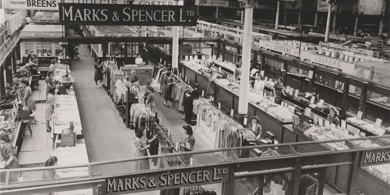 An archive photograph of a Marks & Spencer store in the 1940s
