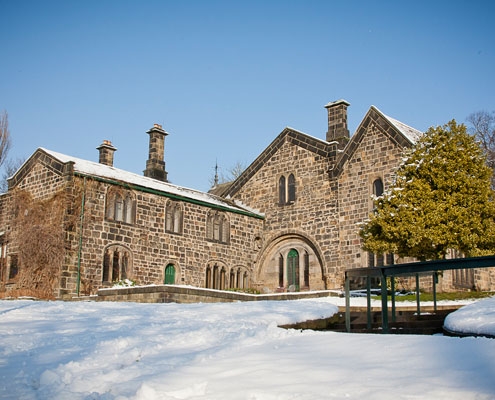 Abbey House Museum in the snow