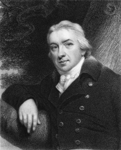 a black and white portrait of dr edward jenner