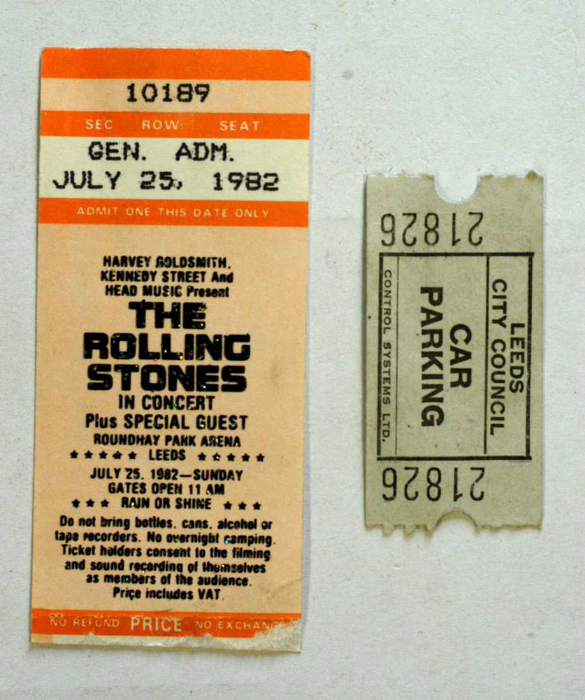 Ticket for Rolling Stones concert