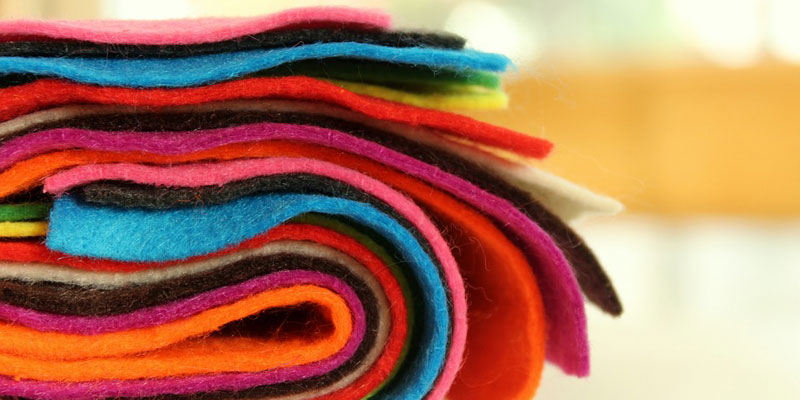A roll of felt fabric