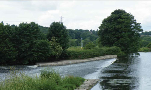 A visualisation of the fish pass near Kirkstall Abbey on the River Aire