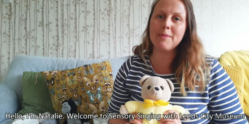 still from a youtube video for sensory singing