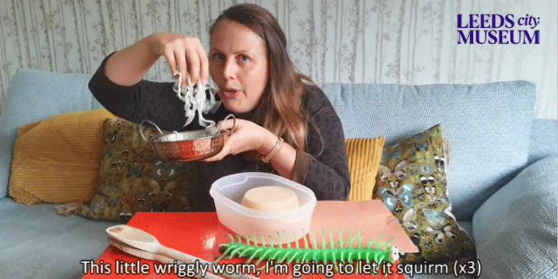 a still from a youtube video of a sensory singalong all about slime