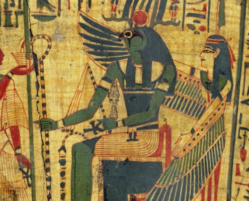 Ancient Egyptian coffin detail