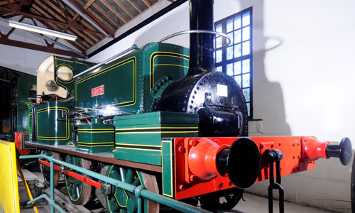 A train on display in the Sierra Leone National Railway Museum