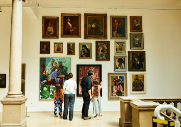 Leeds Art Gallery portrait wall