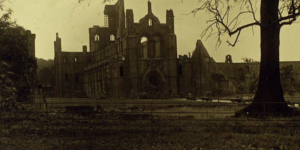 An early photograph of Kirkstall Abbey in the 20th century