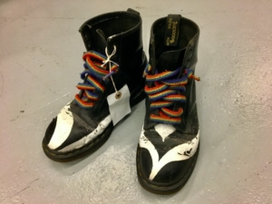 Dr Martens with rainbow laces