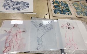 3 prints of people dancing