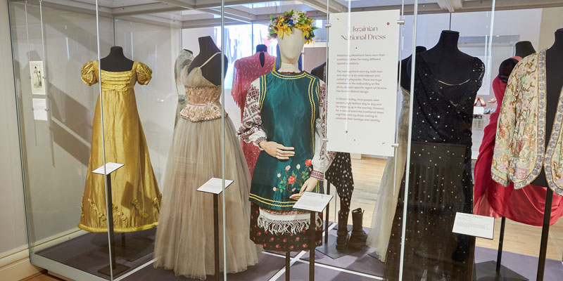 Garments on display at Lotherton in the What Shall I Wear exhibition