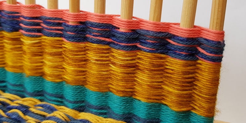 Peg loom weaving