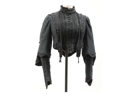 A Victorian black mourning jacket from the Leeds Museums & Galleries collection
