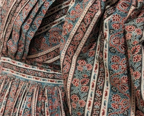 A colourful cotton dress