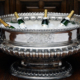 Lord Raby's Silver Wine Cooler with champagne in ice.